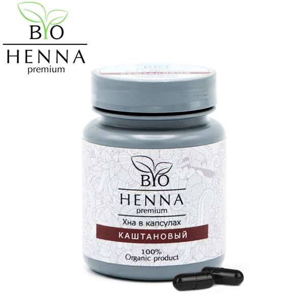 BIO HENNA PREMIUM SZEMÖLDÖK HENNA FESTÉK KAPSZULÁS 30 DB – GESZTENYE