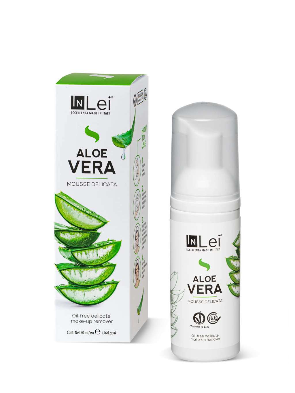 InLei MOUSSE ALOE VERA KÍMÉLŐ SMINKLEMOSÓ - 1 x 50 ml