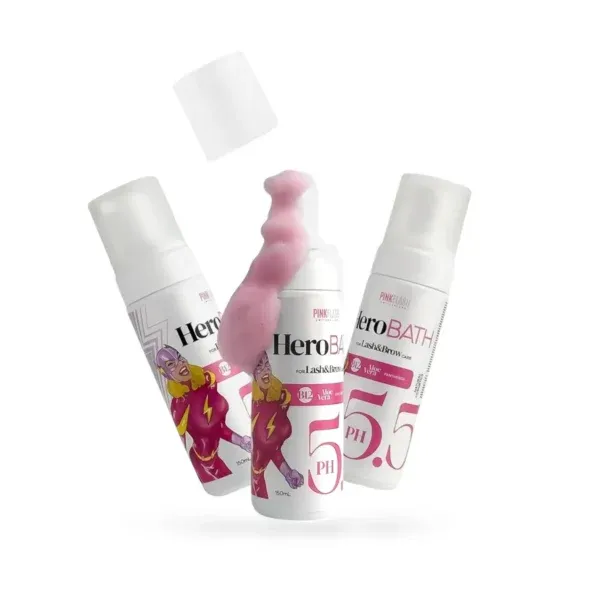 PINK FLASH HERO BATH-Organikus tisztítóhab szempillához és szemöldökhöz